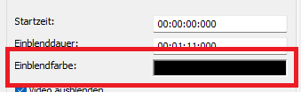 Video Einblendfarbe